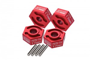 GPM LMT010/17X8M ALUMINIUM 7075-T6 HEX ADAPTER 17mmX 8mm LOSI 1/8 LMT 4WD SOLID AXLE MONSTER TRUCK LOS04022 - RED - LMT010/17X8M-R