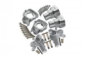 GPM LMT192122 FRONT & REAR KNUCKLE ARM REAR HUB LOSI 1/8 LMT 4WD SOLID AXLE MONSTER TRUCK LOS04022 - SILVER - LMT192122-S