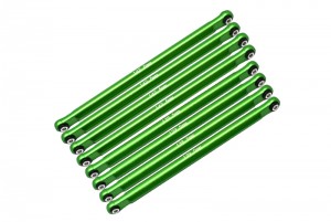 GPM LMT049FR ALUMINUM FRONT & REAR UPPER & LOWER CHASSIS LINKS PARTS TREE LOSI 1/8 LMT 4WD SOLID AXLE MONSTER TRUCK LOS04022 - GREEN - LMT049FR-G