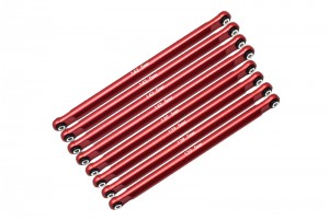 GPM LMT049FR ALUMINUM FRONT & REAR UPPER & LOWER CHASSIS LINKS PARTS TREE LOSI 1/8 LMT 4WD SOLID AXLE MONSTER TRUCK LOS04022 - RED - LMT049FR-R