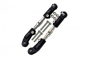 GPM MAM162S ALUMINUM 7075-T6 STAINLESS STEEL ADJUSTABLE FRONT STEERING TIE RODARRMA 1/7 4WD MOJAVE 6S - BLACK - MAM162S-BK