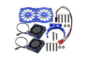 GPM MAKX018FANC ALUMINUM 7075-T6 MOTOR HEATSINK WITH DUAL METAL FRAME WATERPROOF COOLING FAN MOUNT ARRMA 1/5 4WD KRATON / OUTCAST 8S BLX - MAKX018FANC-B