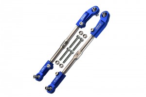 GPM MAK162SN ALUMINUM 7075-T6STAINLESS STEEL ADJUSTABLE FRONT STEERING TIE ROD ARRMA 1/8 4WD KRATON TALION OUTCAST 6S BLX - BLUE - MAK162SN-B
