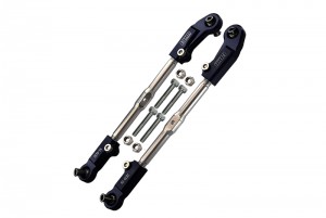 GPM MAK162SN ALUMINUM 7075-T6STAINLESS STEEL ADJUSTABLE FRONT STEERING TIE ROD ARRMA 1/8 4WD KRATON TALION OUTCAST 6S BLX - BLACK - MAK162SN-BK