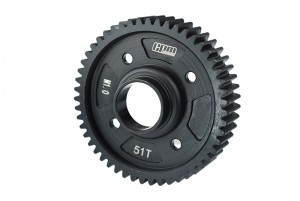 GPM TXM8051TS MEDIUM CARBON STEEL CENTER DIFF OUTPUT GEAR - 51T 7784X TRAXXAS 1/5 ELECTRIC 4WD X-MAXX 8S / 1/6 XRT - TXM8051TS-BK