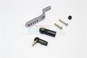 ALUMINIUM REAR TOW HITCH -   AXIAL SCX10 II - Gun silver - SCX2333R-GS