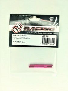 3RACING 3RAC-TR342AL/PK 3mm X 42MM Aluminium Turnbuckle - Pink - 3RAC-TR342AL/PK