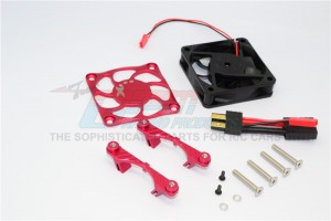 GPM TXM018FAN ALUMINIUM MOTOR HEATSINK WITH COOLING FAN FOR 6S TRAXXAS XMAXX 6S - Red - TXM018FAN-R