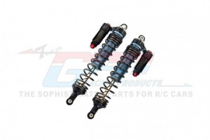 GPM UDR135F/LN ALUMINUM 6061-T6 FRONT L-SHAPE PIGGY BACK (BUILT-IN PISTON SPRING) ADJUSTABLE SPRING DAMPERS 135mm TRAXXAS 1/7 UNLIMITED DESERT RACER PRO-SCALE 4X4 85076-4 - GUN SILVER - UDR135F/LN-GS-BK-BEBK