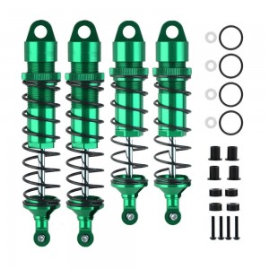 ALUMINIUM FRONT & REAR OIL DAMPER SET 1/8 RC TRAXXAS SLEDGE MONSTER 95076-4 - GREEN - SLE01/G