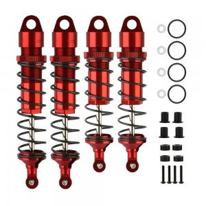 ALUMINIUM FRONT & REAR OIL DAMPER SET 1/8 RC TRAXXAS SLEDGE MONSTER 95076-4 - RED - SLE01/R