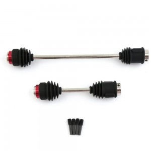 HD Front & Rear Center Assembled CVD Driveshafts 5151R 1/10 TRAXXAS RC 3905 3908 E-MAXX - 5151R/BK