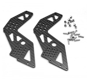 CARBON FIBER CHASSIS SIDE PANELS F / R LOSI 1/8 LMT SOLID AXLE MONSTER LOS04022 - GLMT-014F/R