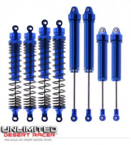 FULL ALU OIL DAMPER SET 8PCS FOR TRAXXAS 1/7 UNLIMITED DESERT RACER UDR 85086-4 - BLUE - UDR8560/BU