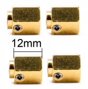Brass 12mm Hex Wheel Hub 6 - 12mm Width For 1/10 RC TRAXXAS TRX-4 Crawler Truck - 12mm - TRX4-HEX12