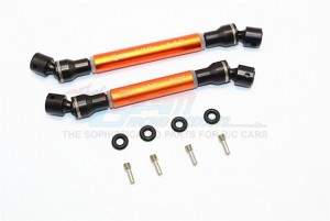STEEL+ALUMINIUM CENTER SHAFT (S:118MM-128MM, L:130MM-140MM) -   AXIAL SCX10 II - Orange - SSCX27037-OR