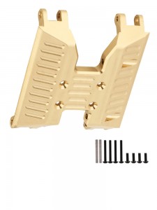 BRASS LOWER GEAR COVER MOUNT FOR 1/18 AXIAL RACING UTB18 CAPRA 4WD UNLIMITED TRAIL BUGGY AXI01002 - UTB18-038B/BR