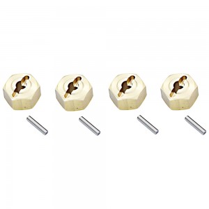 BRASS HEX ADAPTERS 12 X 7.5mm FOR AXIAL RACING 1/18 UTB18 CAPRA 4WD UNLIMITED TRAIL BUGGY AXI01002 - UTB1275-BR