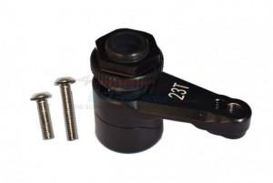 GPM RBX023TSH ALUMINUM 7075 23T SERVO HORN W. BUILT-IN SPRING (2 POSITIONING HOLES) AXIAL 1/10 4WD RBX10 RYFT BRUSHLESS ROCK BOUNCER AXI03005 - BLACK - RBX023TSH-BK