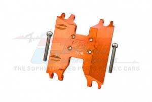 GPM UTB038B ALUMINUM 7075-T6 CHASSIS SKID PLATE AXIAL 1/18 UTB18 CAPRA 4WD UNLIMITED TRAIL BUGGY AXI01002 - ORANGE - UTB038B-OR