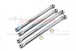 GPM UTB014FR ALUMINUM 7075-T6 FRONT LOWER & REAR LOWER CHASSIS LINKS PARTS AXIAL 1/18 UTB18 CAPRA 4WD UNLIMITED TRAIL BUGGY AXI01002 - SILVER - UTB014FR-S