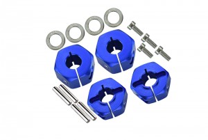 GPM SLA2W10/0608 ALUMINUM HEX ADAPTERS 6mm FRONT 8mm REAR SLASH PRO 2WD SHORT COURSE - BLUE - SLA2W10/0608-B