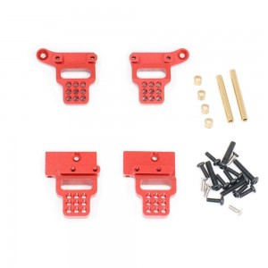 Aluminium Front & Rear Adjustable Lift Damper Mount 1/18 TRAXXAS TRX-4M CRAWLER 97074 / 97054 - RED - TRX4M029FRN/RE