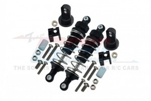 GPM LB070F/PBT ALUMINIUM FRONT ADJUSTABLE SPRING DAMPER 70mm & PROTECTOR MOUNT TAMIYA LUNCH BOX - BLACK - LB070F/PBT-BK-S-BEBK