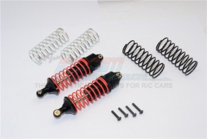 GPM RUS087F ALLOY FRONT SPRING DAMPER 1.3 / 1.5 / 1.7mm COIL SPRING TRAXXAS RUSTLER VXL - BLACK - RUS087F-BK-OR
