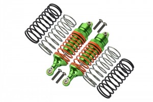 GPM RUS087F ALLOY FRONT SPRING DAMPER 1.3 / 1.5 / 1.7mm COIL SPRING TRAXXAS RUSTLER VXL - GREEN - RUS087F-G-OR