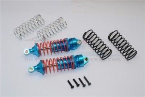 GPM RUS087F ALLOY FRONT SPRING DAMPER 1.3 / 1.5 / 1.7mm COIL SPRING TRAXXAS RUSTLER VXL - RUS087F-SB-OR