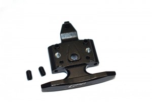 GPM LM331F ALUMINUM FRONT BUMPER WITH D-RINGS SKID PLATE LOS214010 LOSI 1/18 MINI-T 2.0 STADIUM TRUCK LOS01015 - BLACK - LM331F-BK