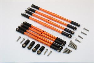 GPM ER160 ALUMINIUM ANTI-CLOCKWISE THREAD STEERING TIE ROD 1/10 E-REVO SUMMIT REVO E-REVO 3.3 MONSTER - ORANGE - ER160-OR-BEBK