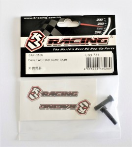 3RACING SAK-C166 Cero FWD Rear Outer Shaft 1/10 SAKURA CERO FWD Car - SAK-C166