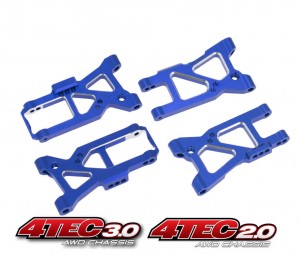 ALUMINIUM FRONT & REAR SUSPENSION ARM 8333 8331 1/10 TRAXXAS 4TEC 2.0 / 4TEC 3.0 Car - Blue - 4TEC05456/B