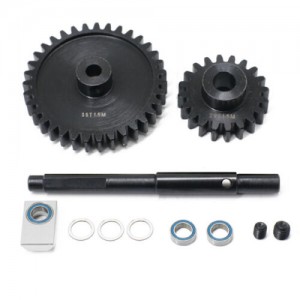 STEEL HD M1.5 PINION GEAR 20T W/ SPUR GEAR 30T / 35T CUSH DRIVE SHAFT 1/5 TRAXXAS X-MAXX 8S / 1/6 XRT MONSTER - TXM-2035T