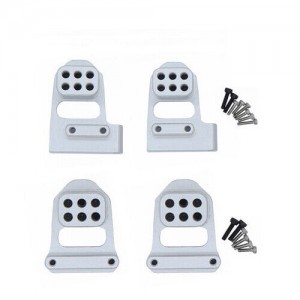 Aluminium Full Front & Rear Adjust Lift Shock Mount 1/18 TRAXXAS TRX-4M CRAWLER 97074 97054 - Silver - TRX-4M029FR/S