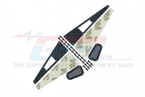 TAINLESS STEEL DECORATIVE PLATE OF ENGINE COVER TRAXXAS 1/18 RC TRX-4M CRAWLER BRONCO 97074-1 - BLACK - TRX4MZSP4-BK