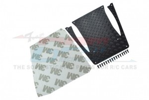 METAL MIDDLE TRIM PLATE OF ENGINE COVER TRAXXAS 1/18 RC TRX-4M CRAWLER LAND ROVER DEFENDER 97054-1 - BLACK - TRX4MZSP7-BK