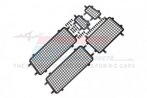 METAL STEREOSCOPIC SIDE & REAR WINDOW NET TRAXXAS 1/18 RC TRX-4M CRAWLER LAND ROVER DEFENDER 97054-1 - TRX4MZSP5-BK