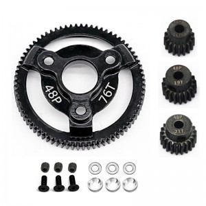HD STEEL SPUR GEAR 72 / 76 / 83 / 86 / 90T W/ PINION GEAR TRAXXAS SLASH BANDIT VXL TRUCK - 76T W 19 / 20 / 21T - TRXS76192021T