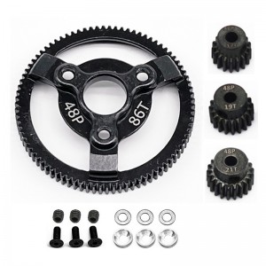 HD STEEL SPUR GEAR 72 / 76 / 83 / 86 / 90T W/ PINION GEAR TRAXXAS SLASH BANDIT VXL TRUCK - 86T W 19 / 20 / 21T - TRXS86192021T