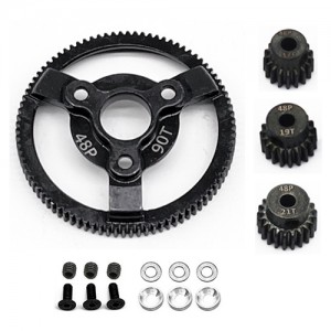 HD STEEL SPUR GEAR 72 / 76 / 83 / 86 / 90T W/ PINION GEAR TRAXXAS SLASH BANDIT VXL TRUCK - 90T W 19 / 20 / 21T - TRXS90192021T
