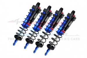 GPM SLE128143/LA ALUMINUM 6061-T6 FRONT AND REAR L-SHAPE PIGGY BACK DAMPERS TRAXXAS 1/8 4WD SLEDGE MONSTER TRUCK 95076-4 - BLUE - SLE128143/LA-B-BK