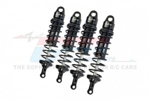 GPM SLE128143 ALUMINUM 6061-T6 FRONT AND REAR ADJUSTABLE SPRING DAMPERS TRAXXAS 1/8 4WD SLEDGE MONSTER TRUCK 95076-4 - BLACK - SLE128143-BK-BK