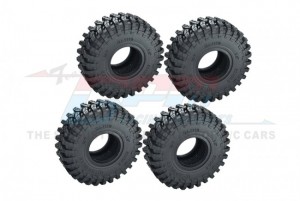 GPM TRX4MZSP19B 1.0 INCH HIGH ADHESIVE CRAWLER 62 x 20.5mm RUBBER TIRES TRAXXAS 1/18 TRX-4M / AXIAL SCX24 - TRX4MZSP19B-BK