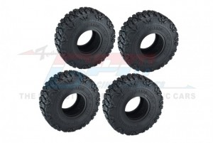 GPM TRX4MZSP20A 1.0 INCH HIGH ADHESIVE CRAWLER RUBBER TIRES 60 x 22mm RUBBER TIRES TRAXXAS 1/18 TRX-4M / AXIAL SCX24 - TRX4MZSP20A-BK