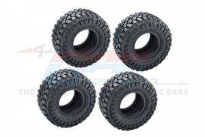 GPM TRX4MZSP22B 1.0 INCH ADHESIVE CRAWLER RUBBER TIRES 50.8 x 22.5mm TRAXXAS 1/18 TRX-4M / AXIAL SCX24 - TRX4MZSP22B-BK