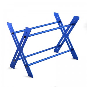 Alloy X-Shape Crawler Tire Storage Rack For 1/10 Crawler Tire TRAXXAS TRX-4 AXIAL SCX10 - BLUE - AS-TIRE01/B