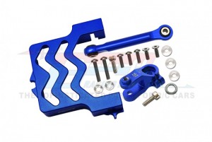 GPM TXMS024A ALUMINUM SERVO MOUNT W/  SERVO HORN 25T TRAXXAS 1/10 4WD MAXX MONSTER TRUCK 89076-4 - BLUE - TXMS024A-B